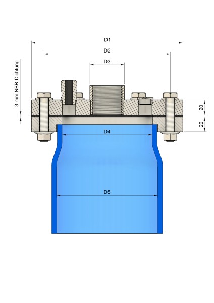 DN 175 - Brunnenkopf aus PVC hart